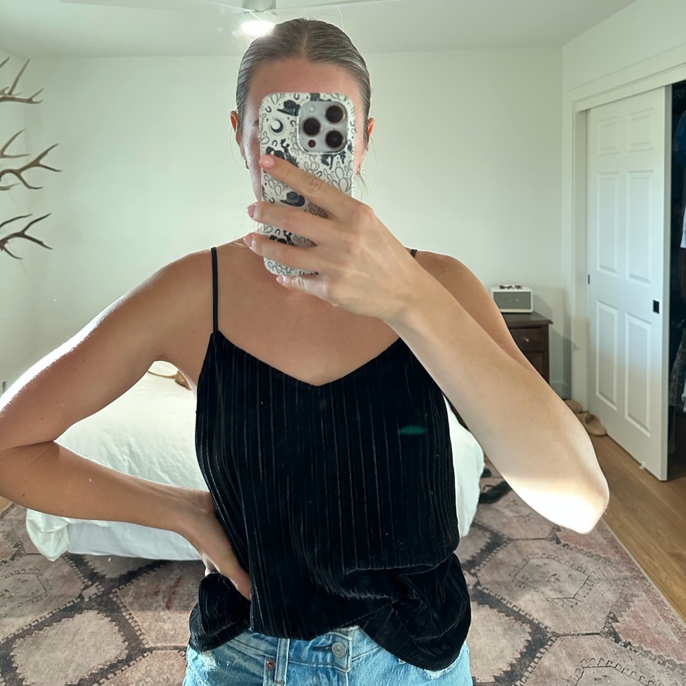 Show Me Your Mumu velvet pleated top